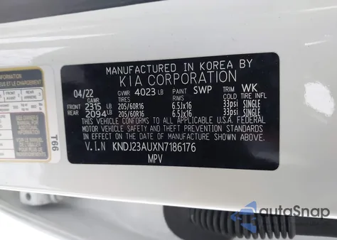 2022 Kia Soul Lx из США, поврежденный, VIN KNDJ23AUXN7186176